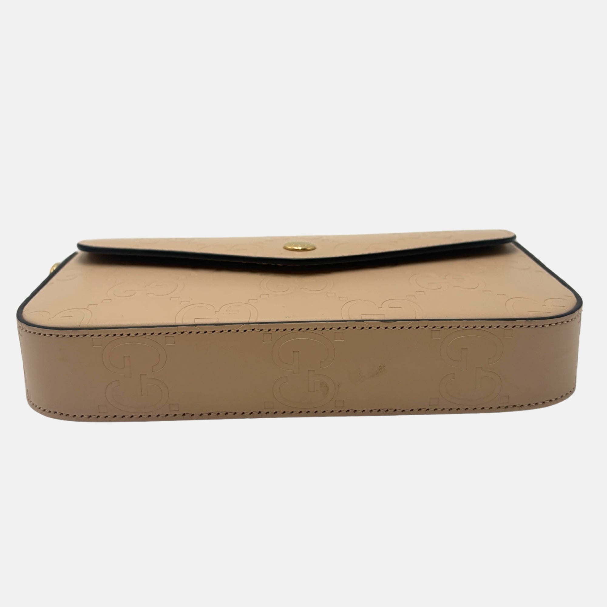 Guccissima Super Mini Beige Leather Crossbody