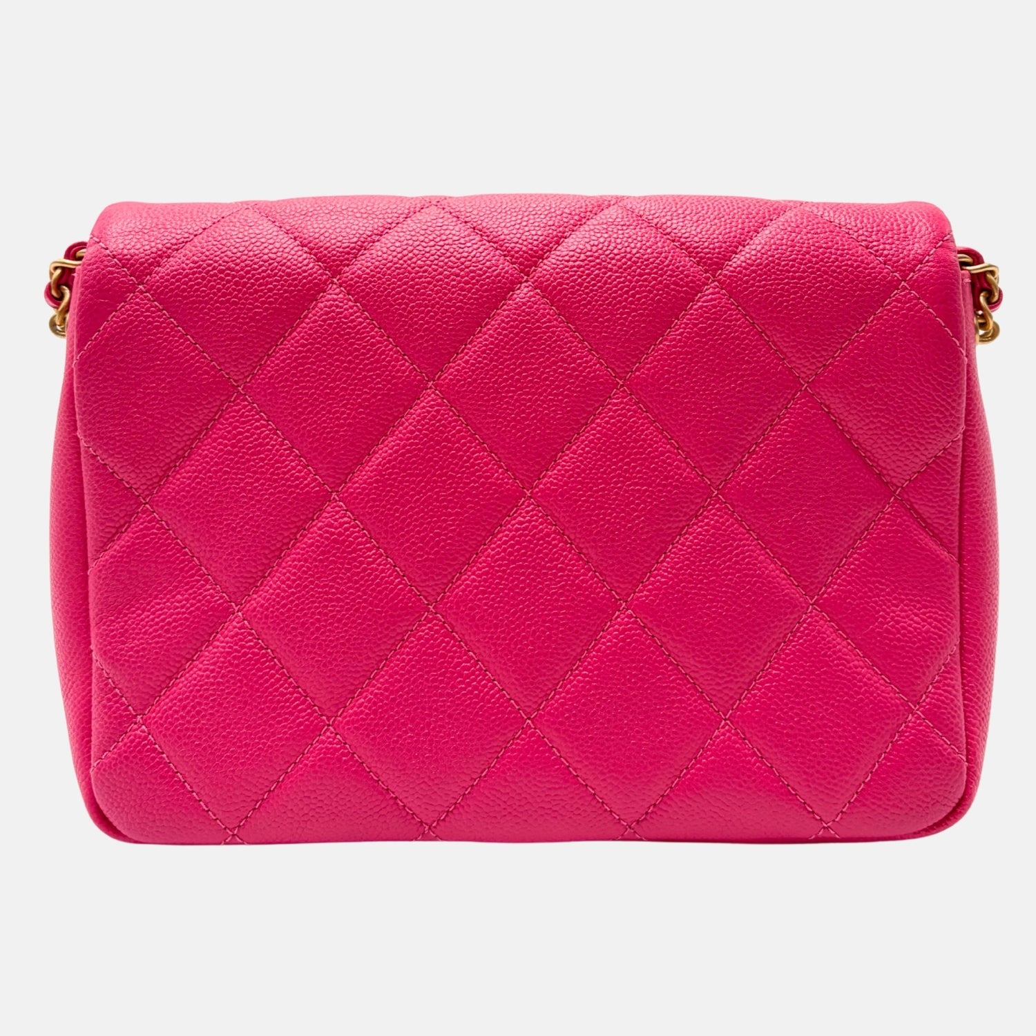 Melody Flap Bag Pink Caviar Leather Mini