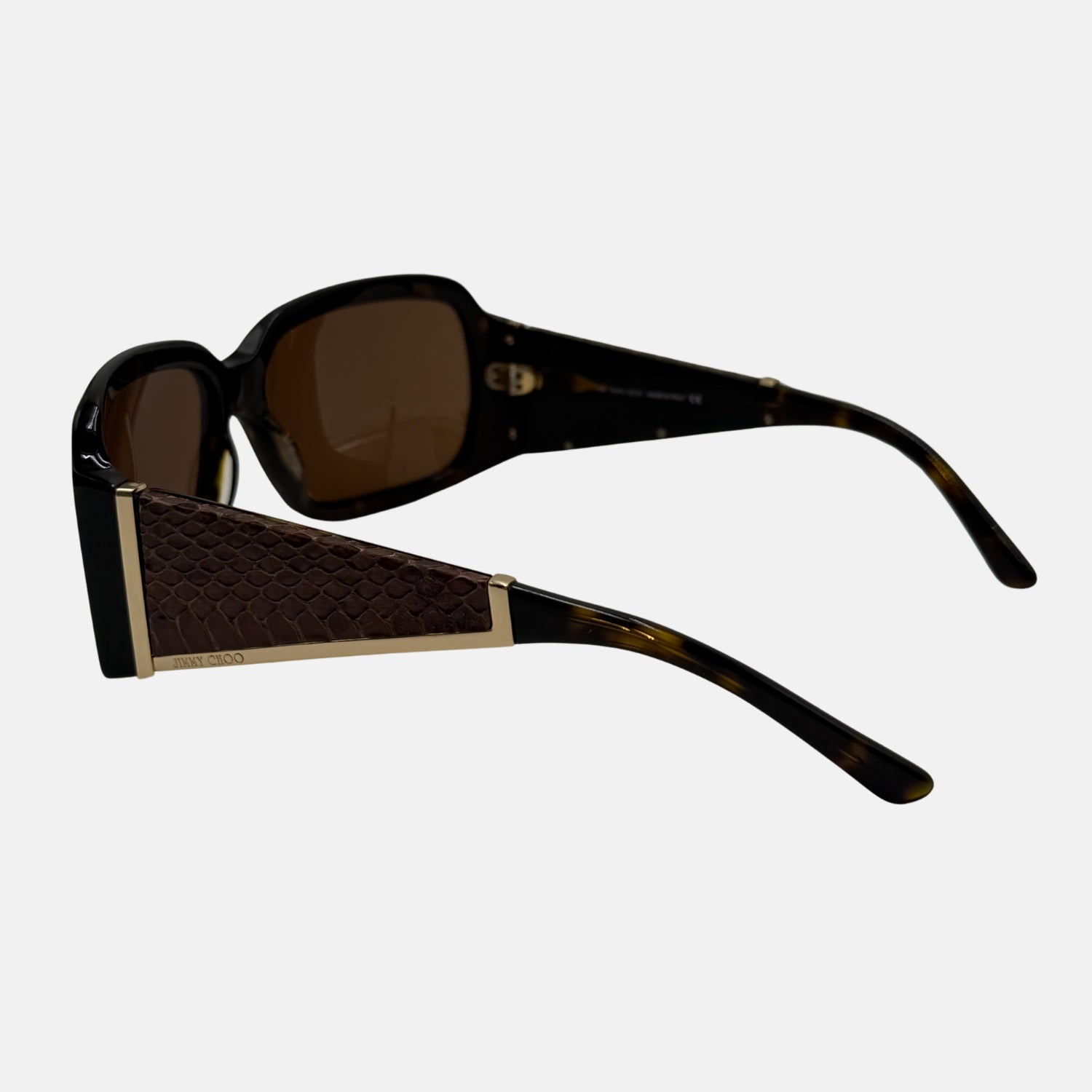 JIMMY CHOO サングラス パイソン ヘビ柄 Jimmy Choo Sunglasses Black and Brown Snakeskin