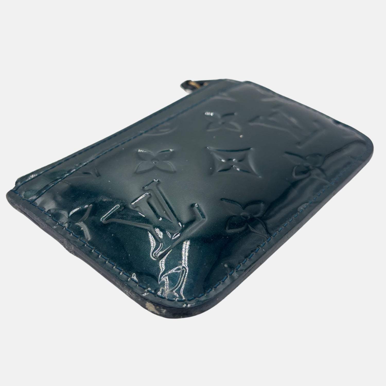 Key Pouch Green Patent Vernis Leather