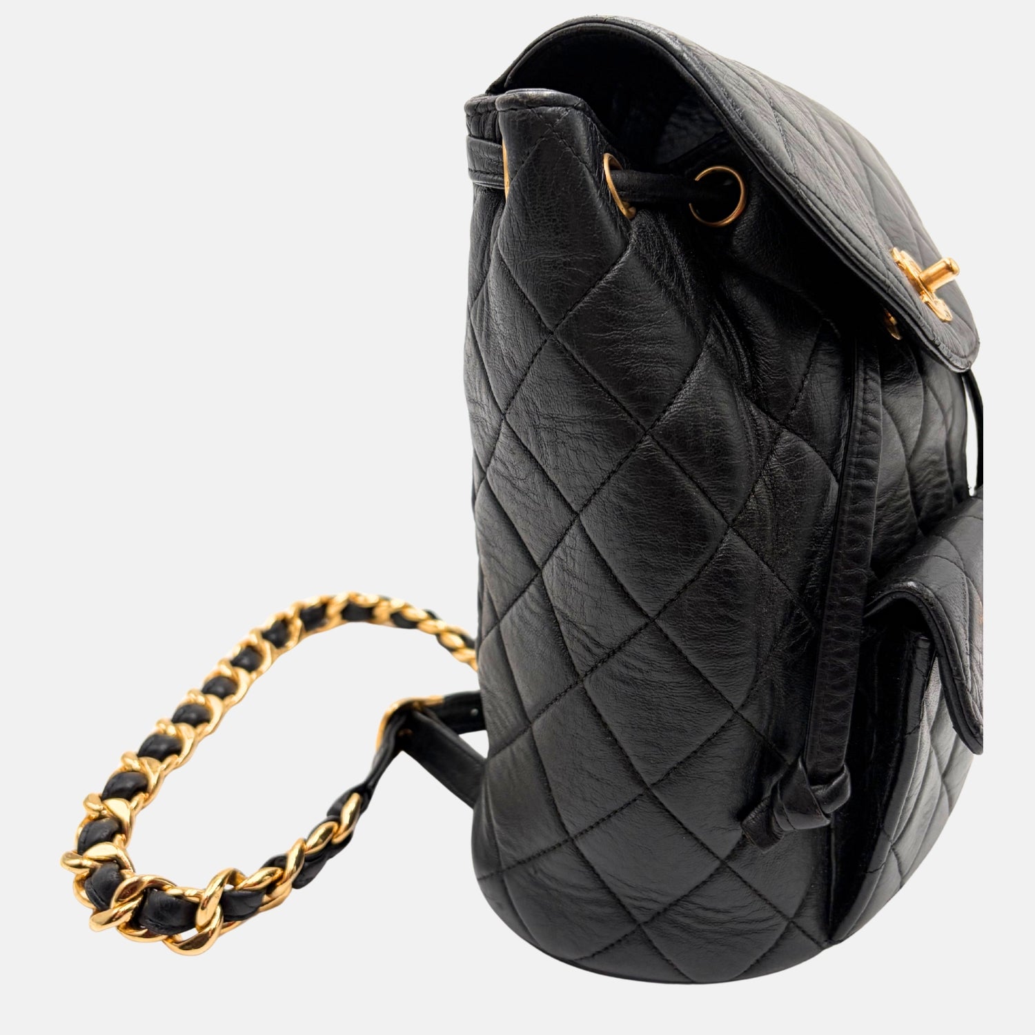 Duma Backpack Black Quilted Lambskin Mini