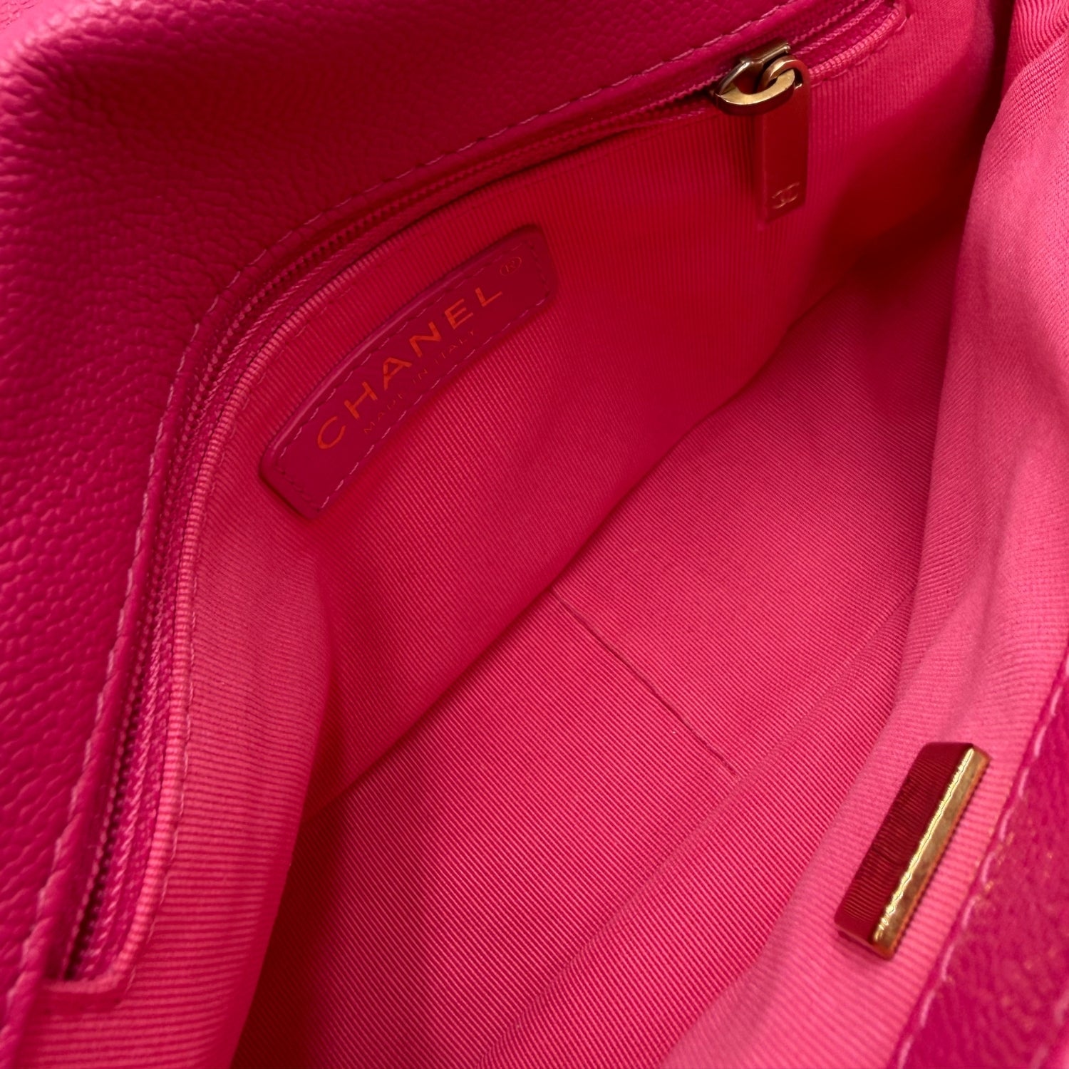 Melody Flap Bag Pink Caviar Leather Mini