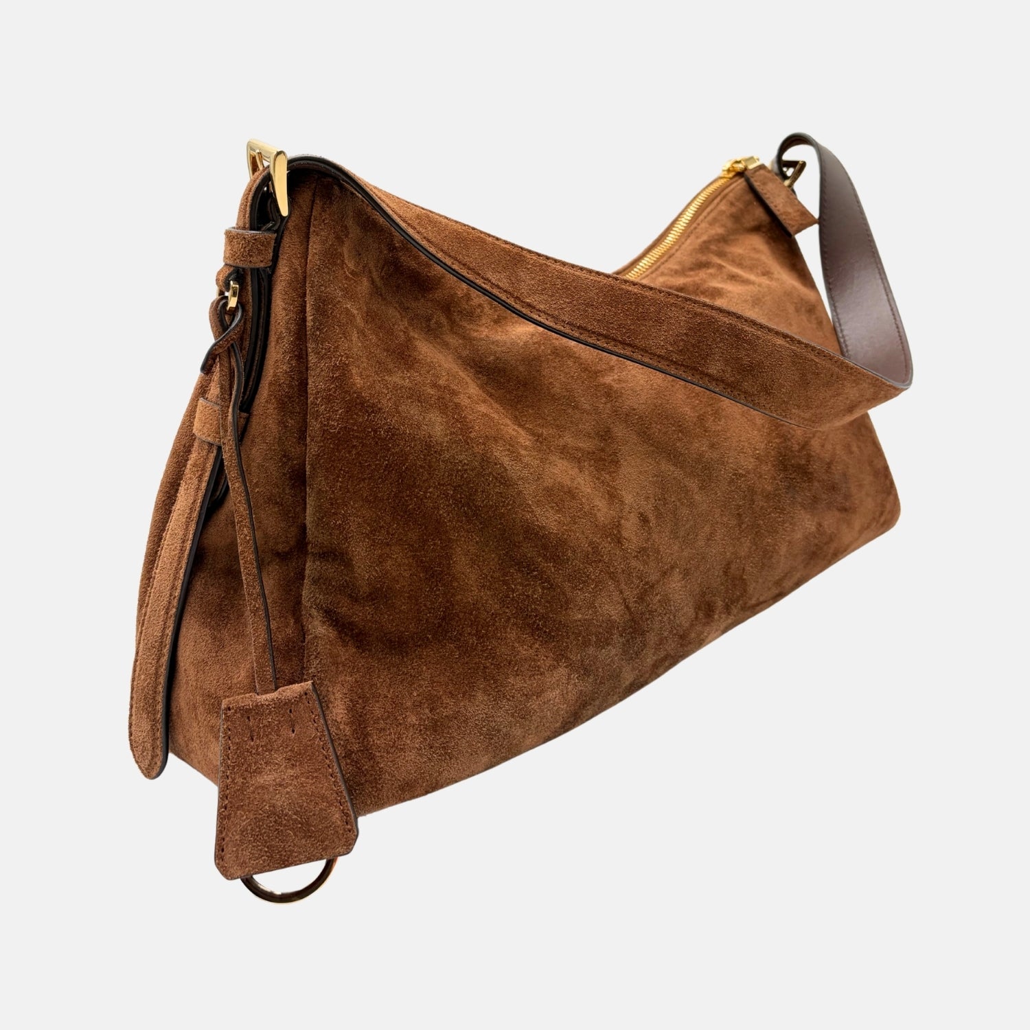 Aimee Hobo Bag Brown Suede