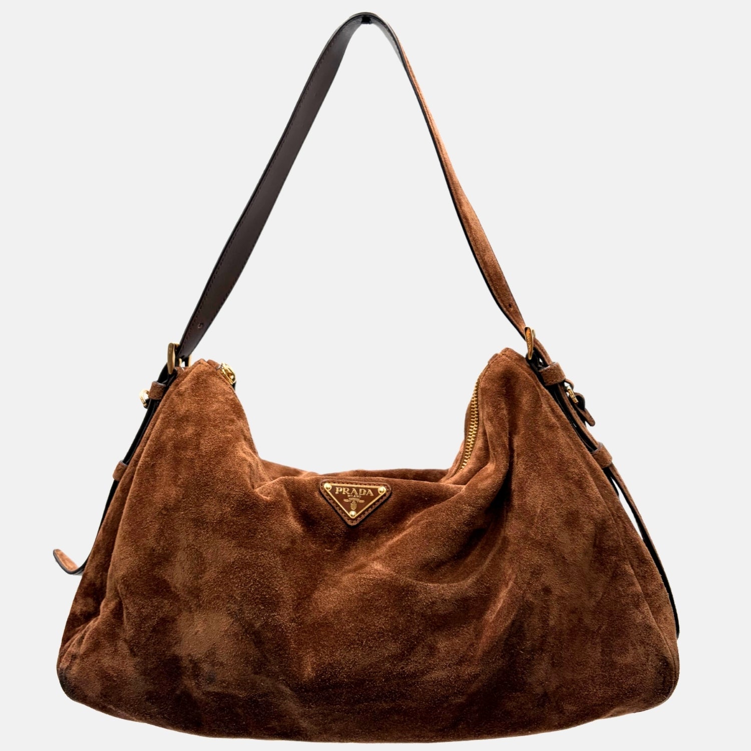 Aimee Hobo Bag Brown Suede