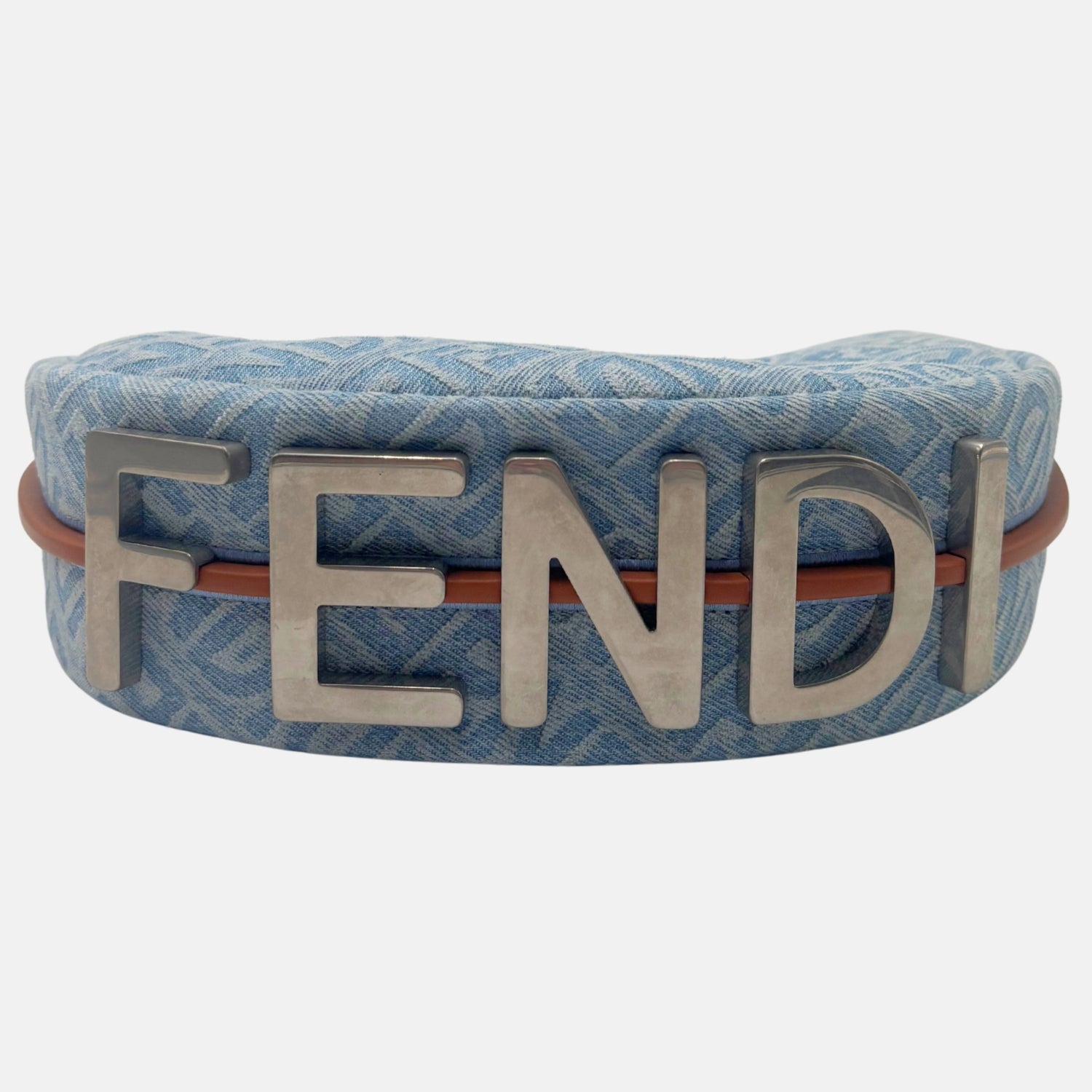 Fendigraphy Hobo Bag Blue Denim
