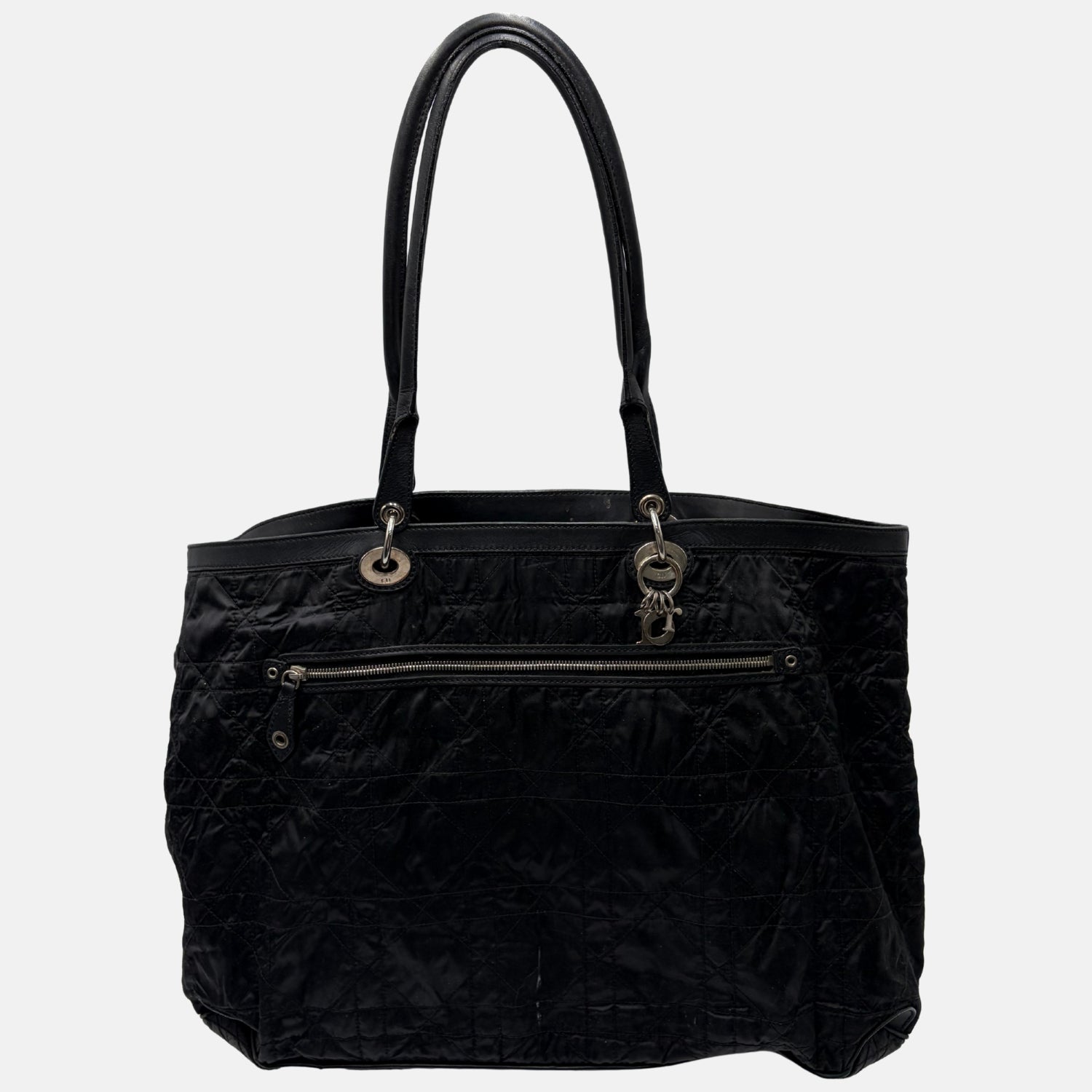 Cannage Tote Bag Black Nylon