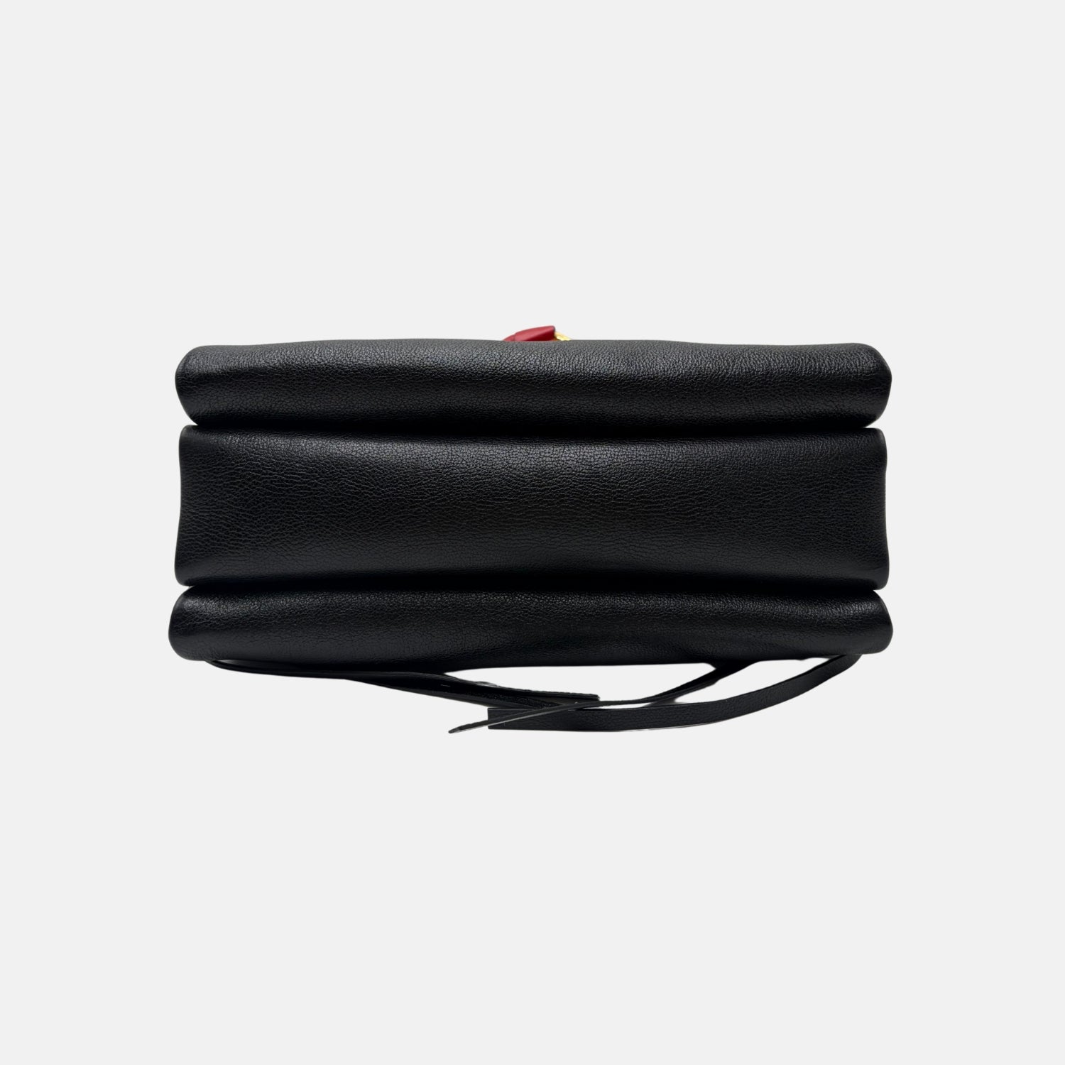 Signature Two-Tone Crossbody Bag Red and Black Leather