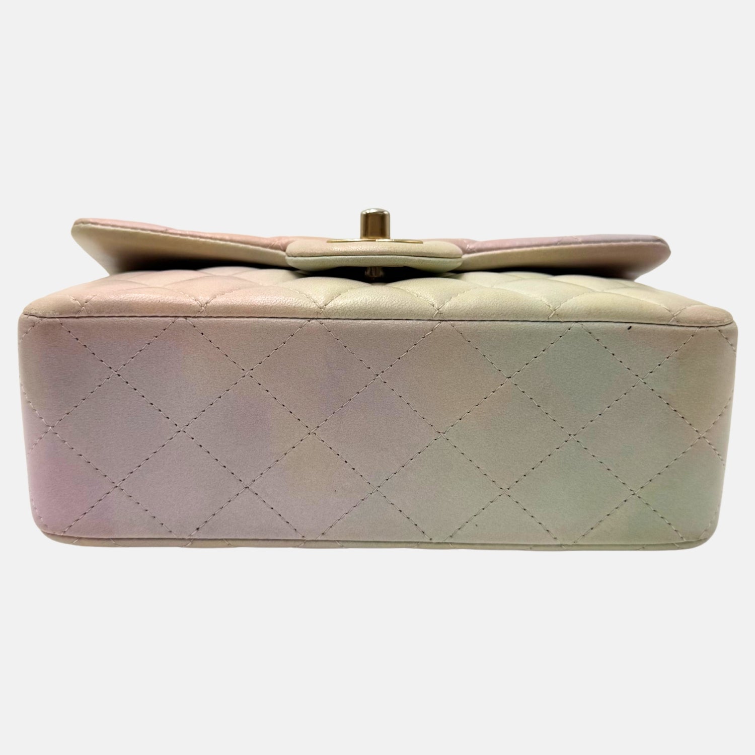 Coco Handle Bag Rainbow Ombre Quilted Lambskin