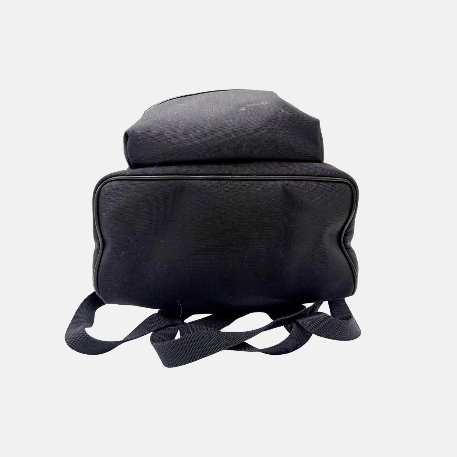 City Backpack Black Canvas and Leather