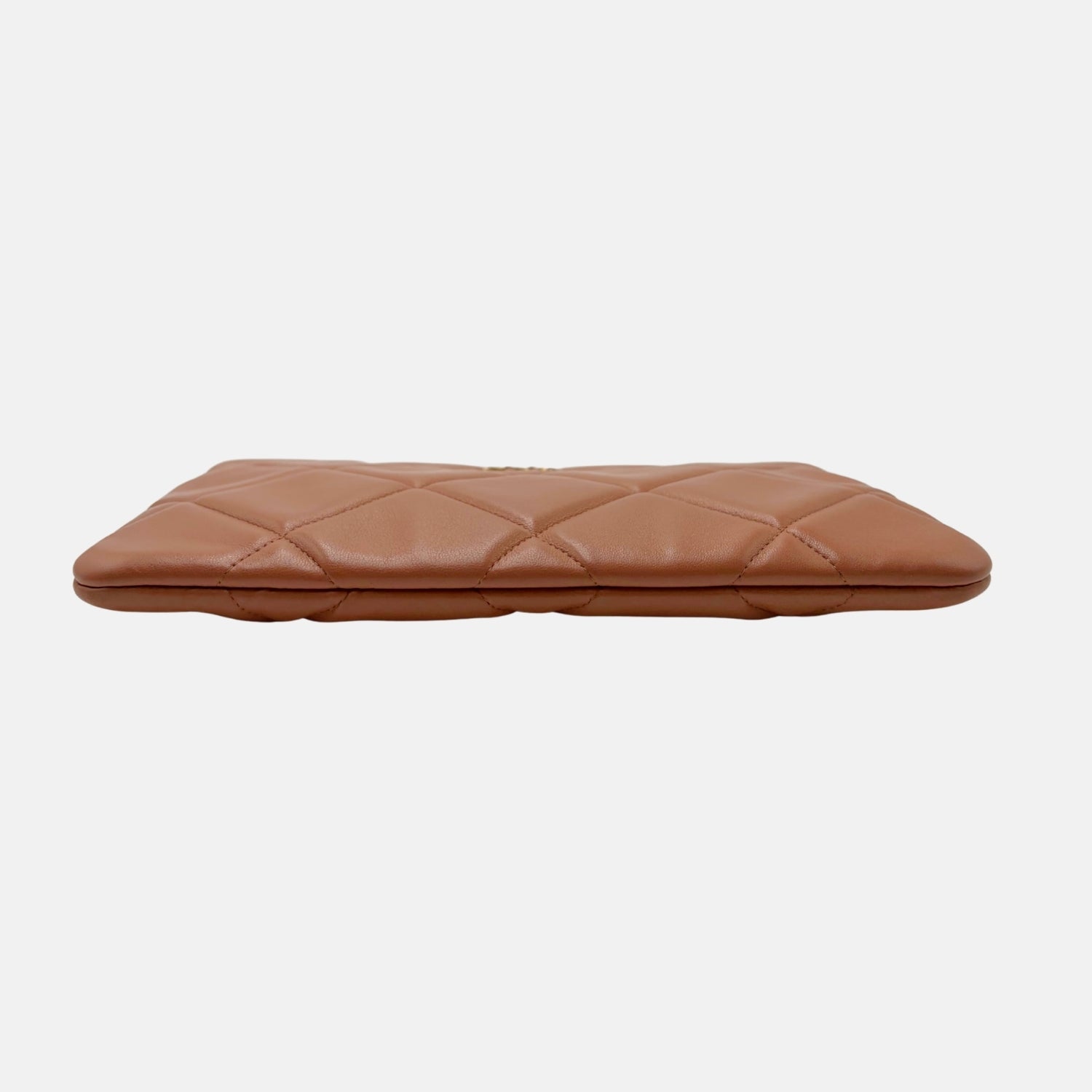 Zip Pouch Quilted Leather