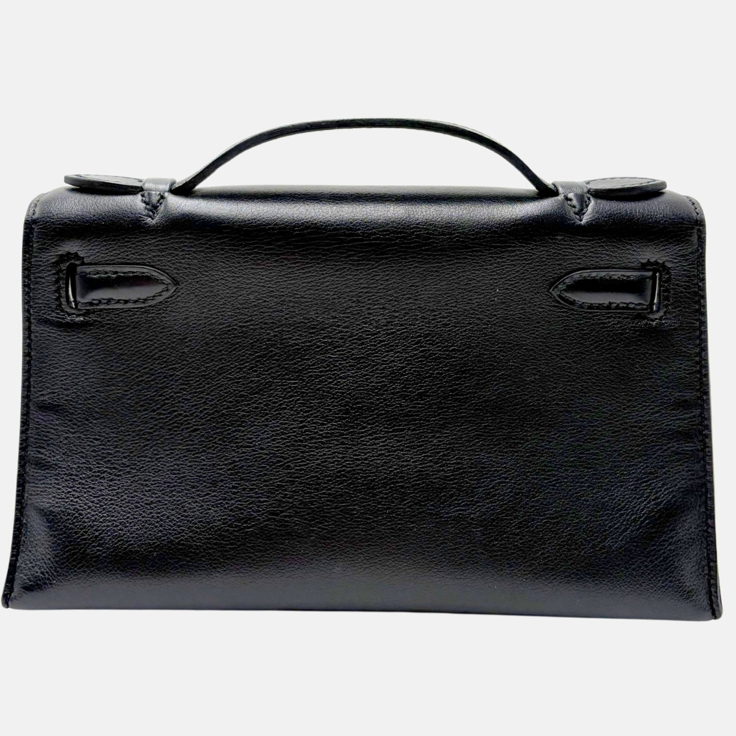 Kelly Pochette Black Swift Leather