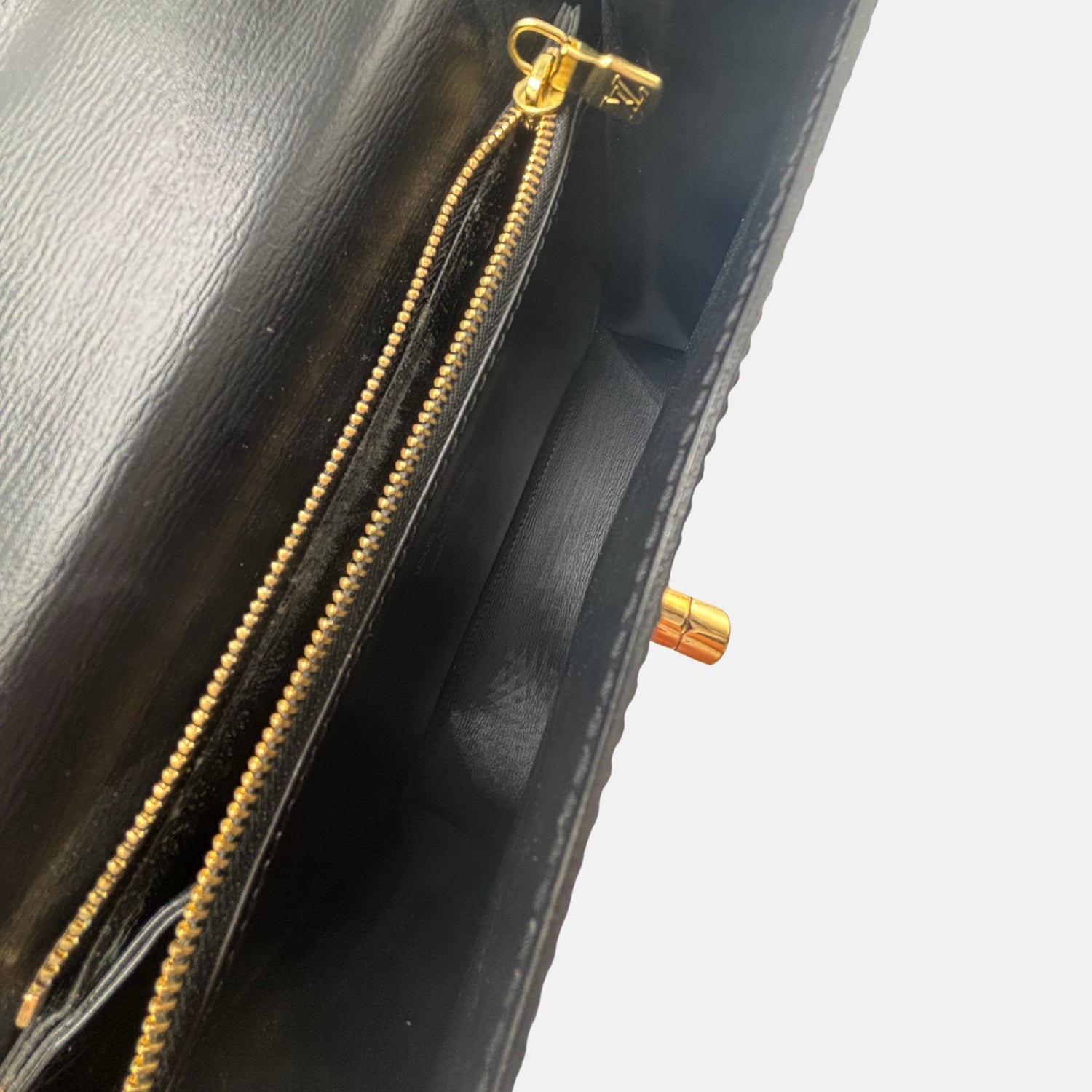 Malesherbes Top Handle Bag Black Epi Leather
