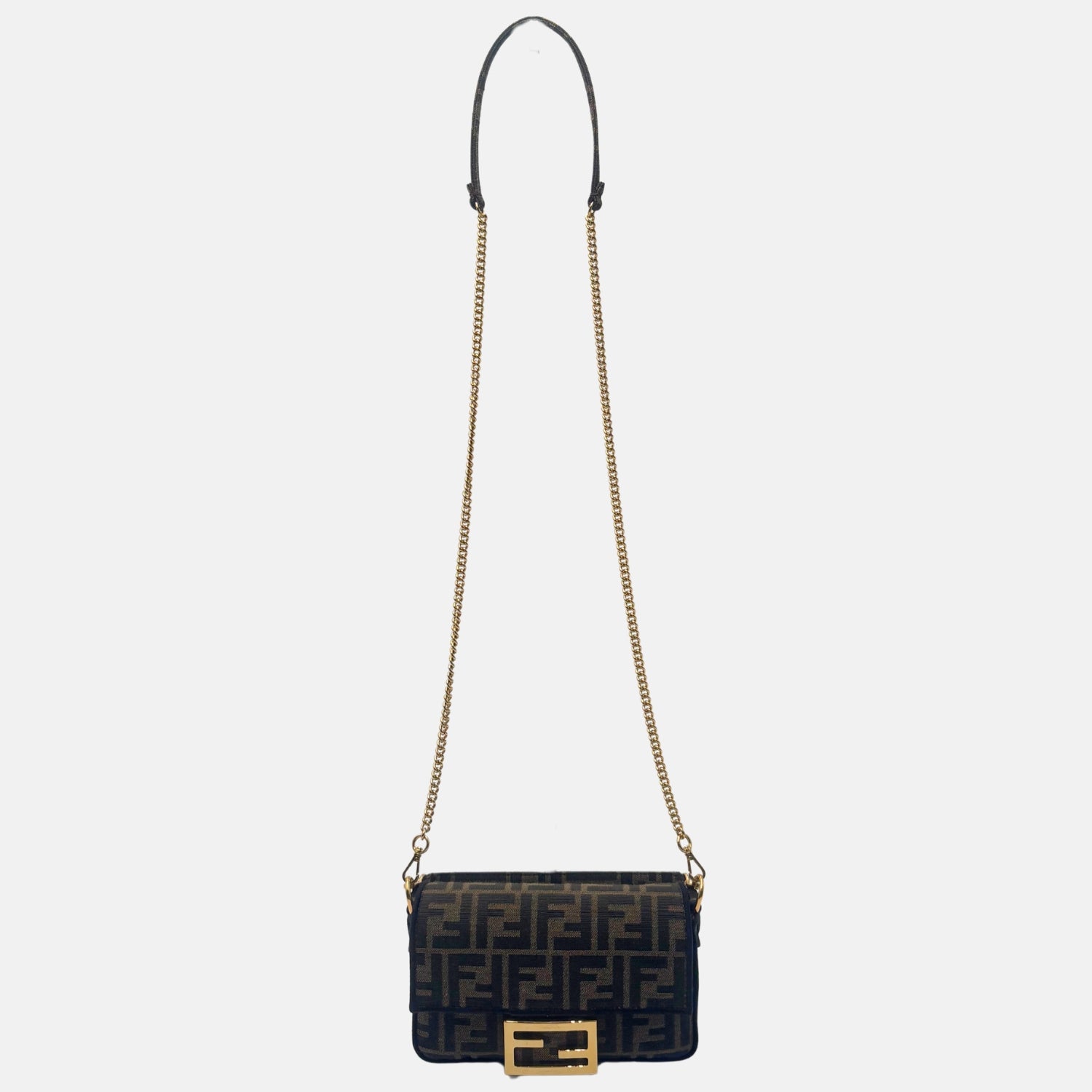 Zucca Baguette Bag Brown Canvas