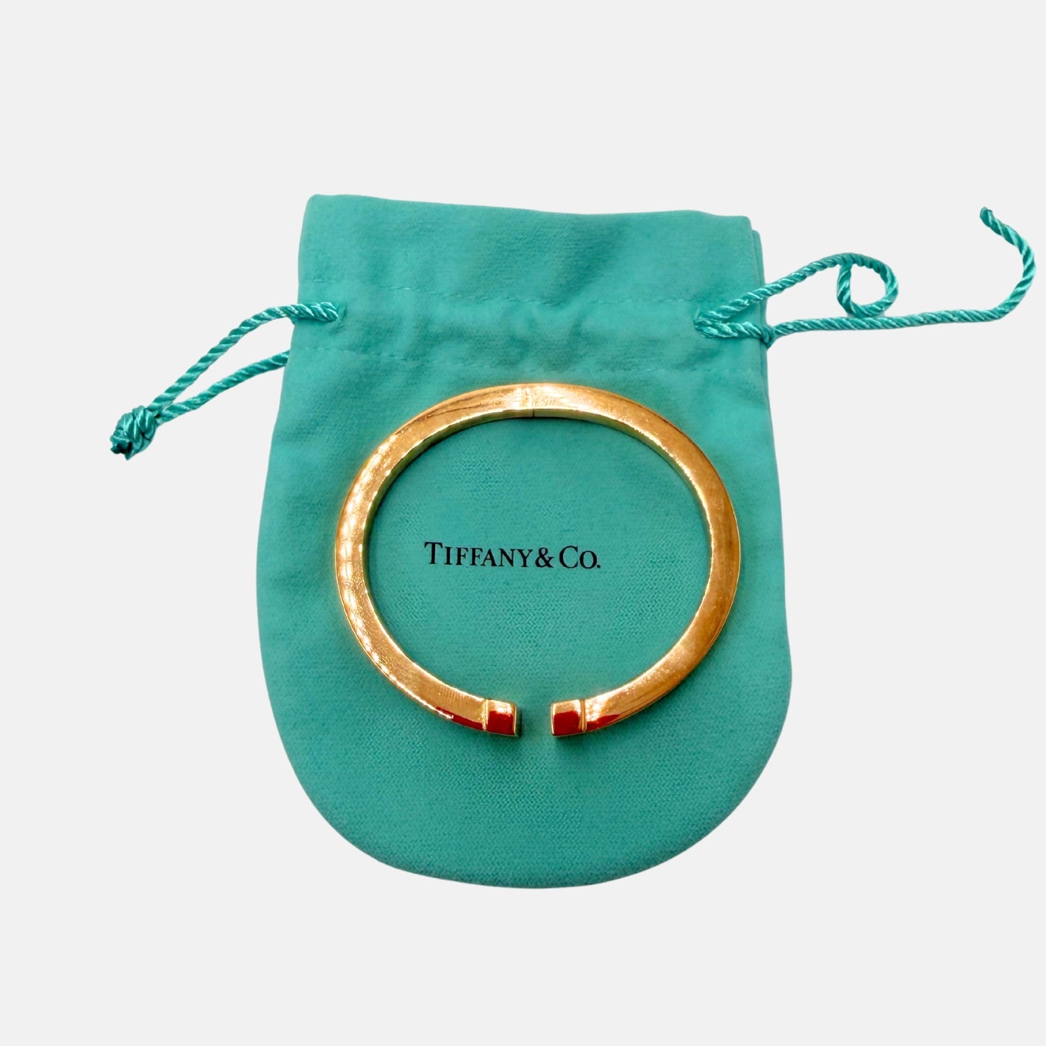 T Wire Cuff Bracelet 18K Gold