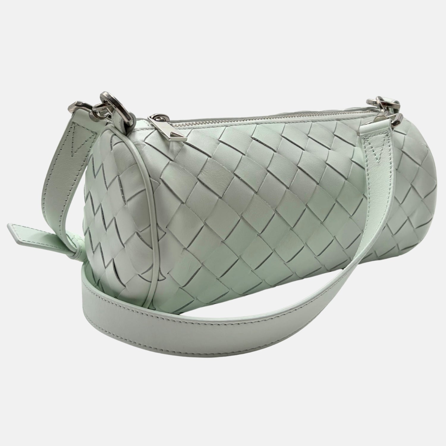 Barrel Bag Glacier Intrecciato