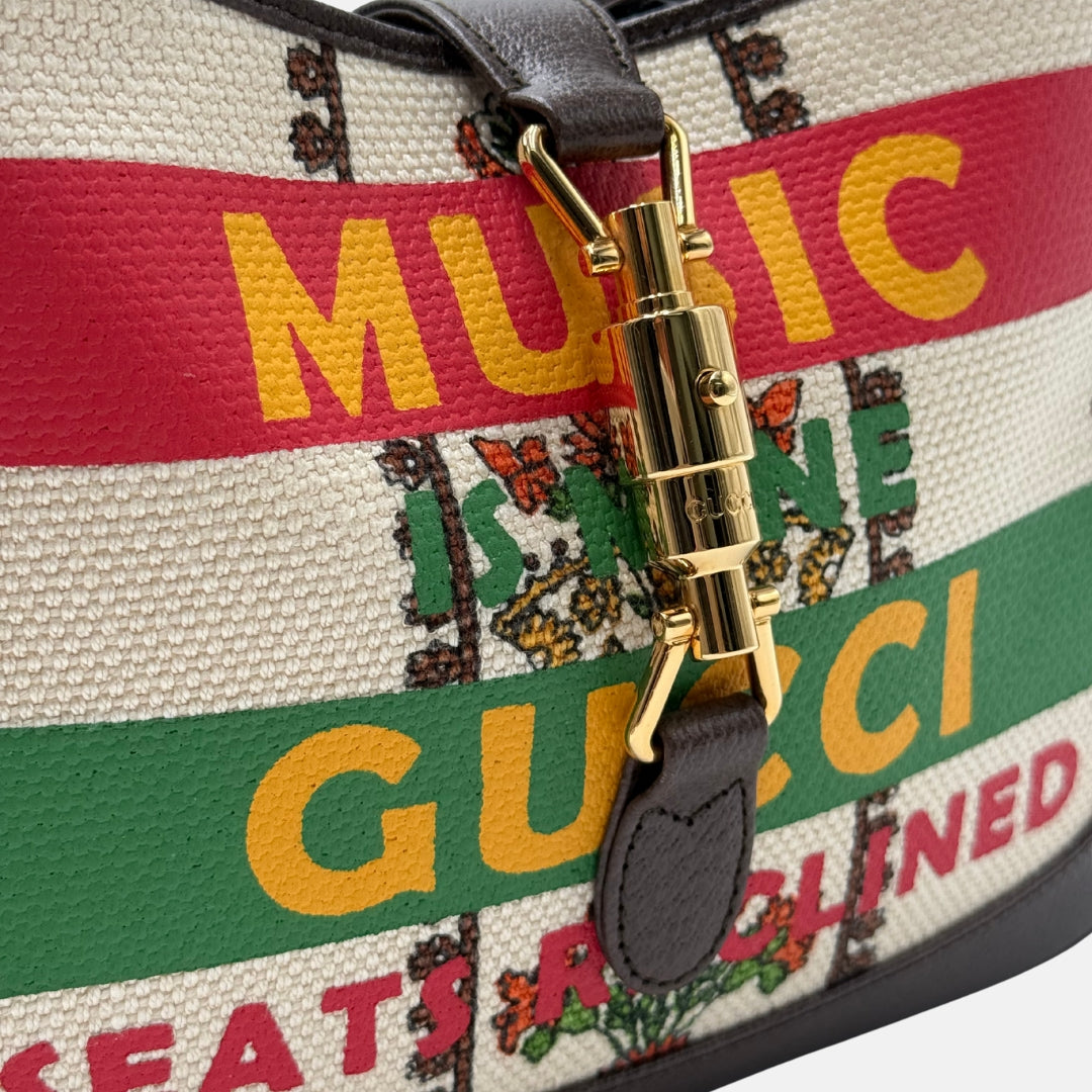 GUCCI Jackie 1961 Music Is Mine Seats Reclined Multicolor Canvas