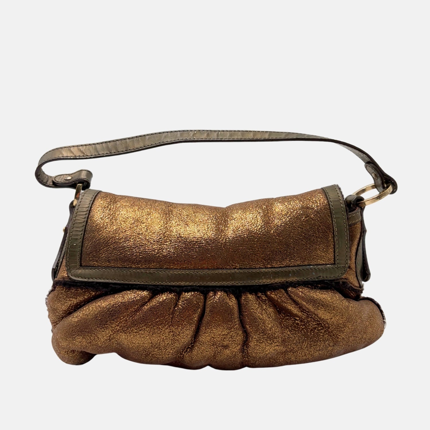 Chef Shoulder Bag Bronze Shearling