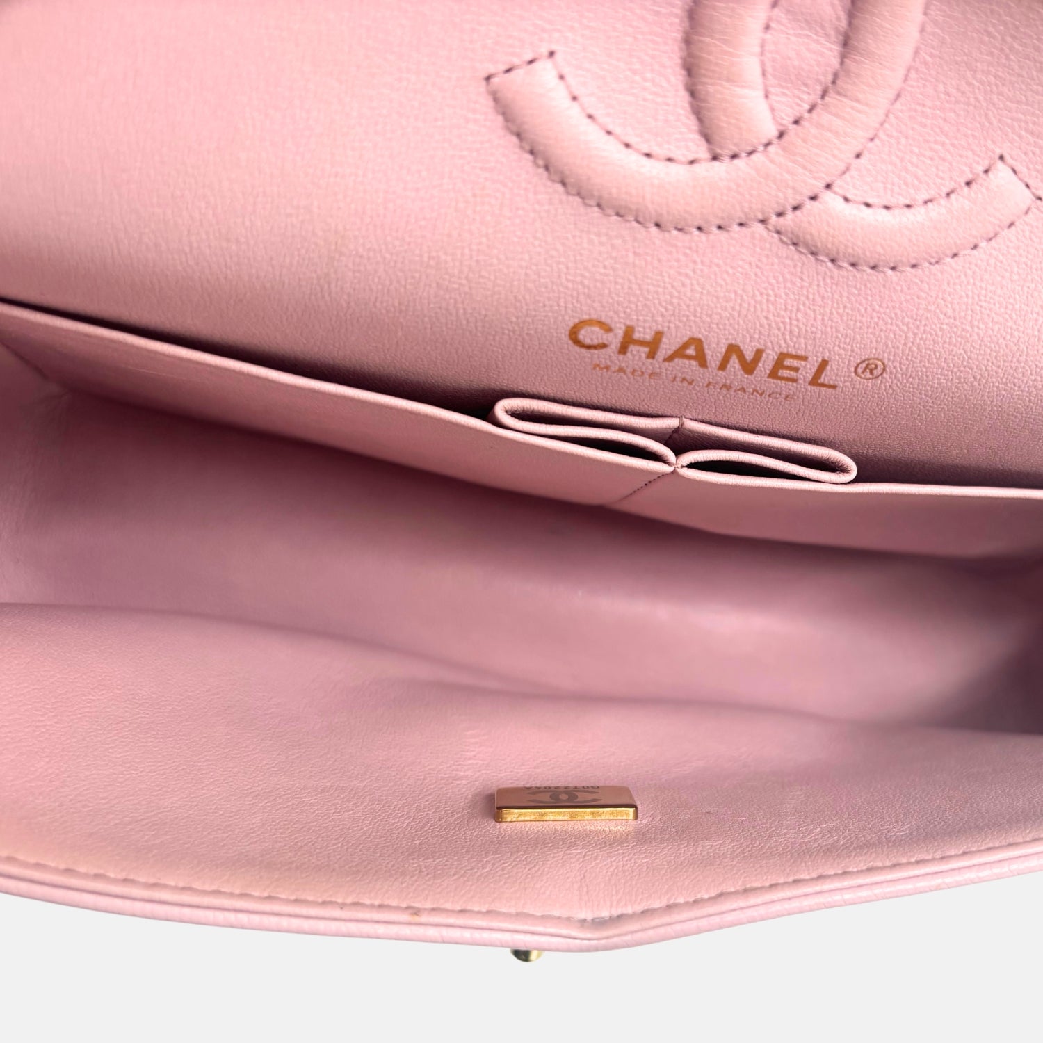 Classic Flap Bag Pink Quilted Leather Medium
