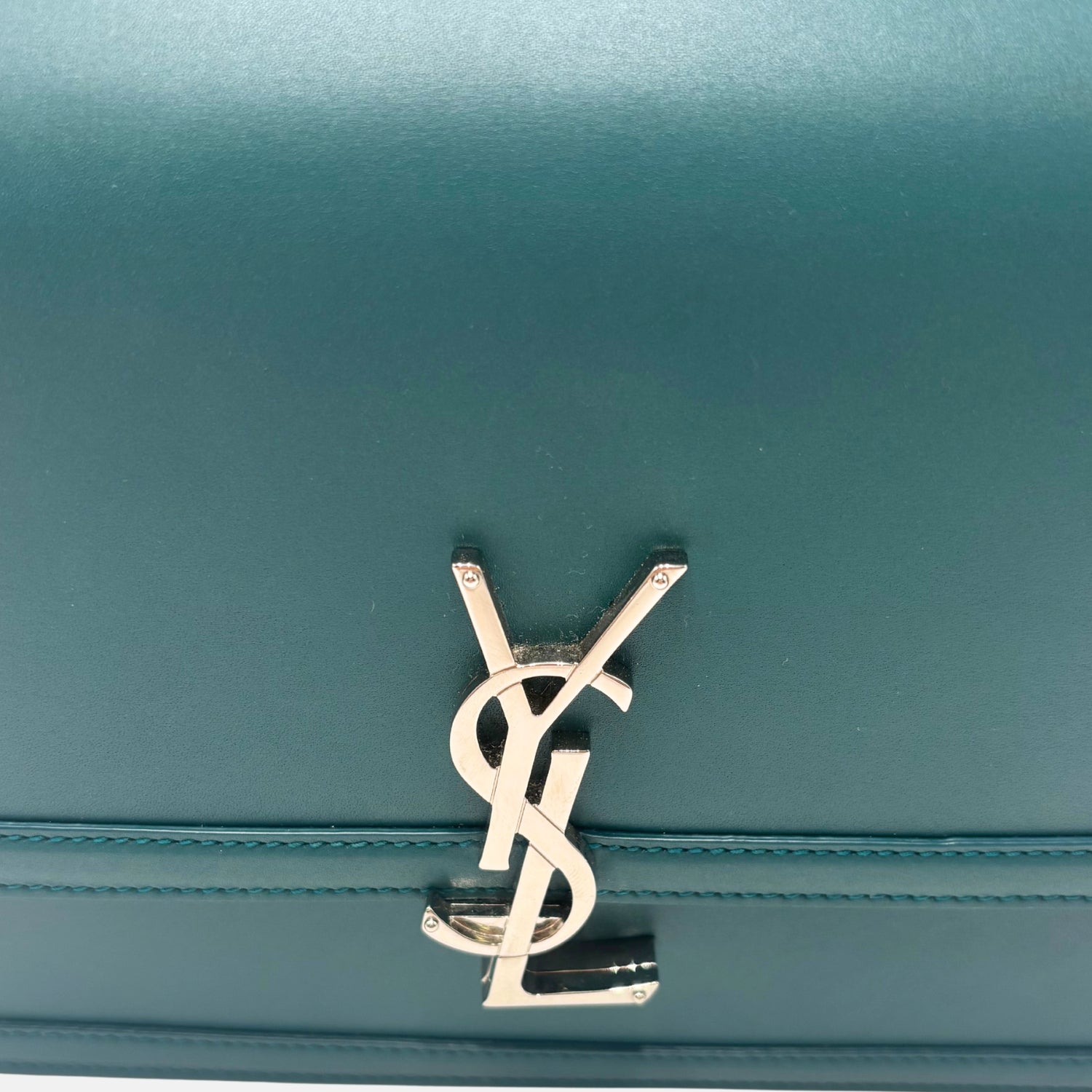 Solferino Satchel Bag Teal Smooth Leather