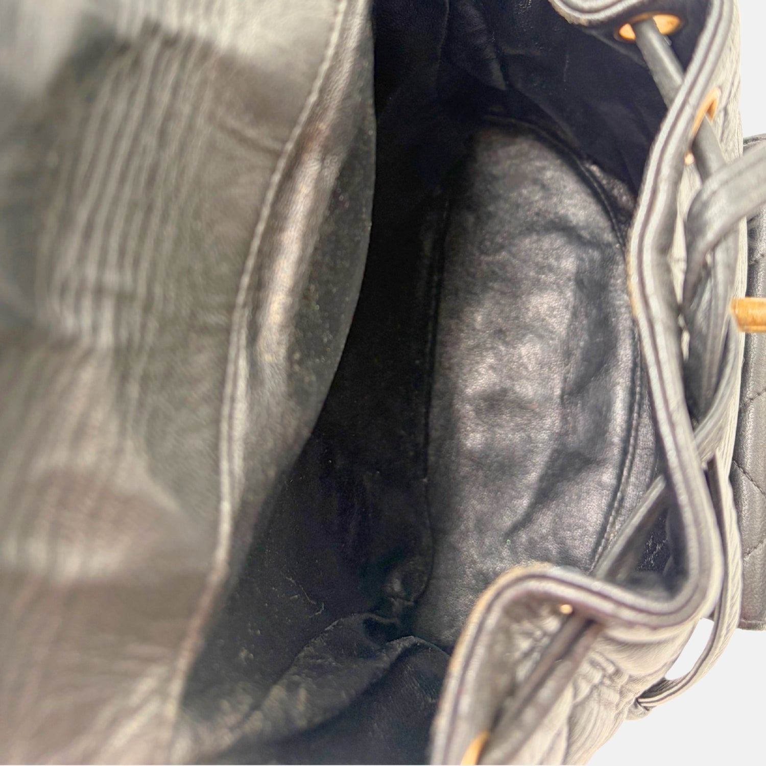 Duma Backpack Black Quilted Lambskin Mini