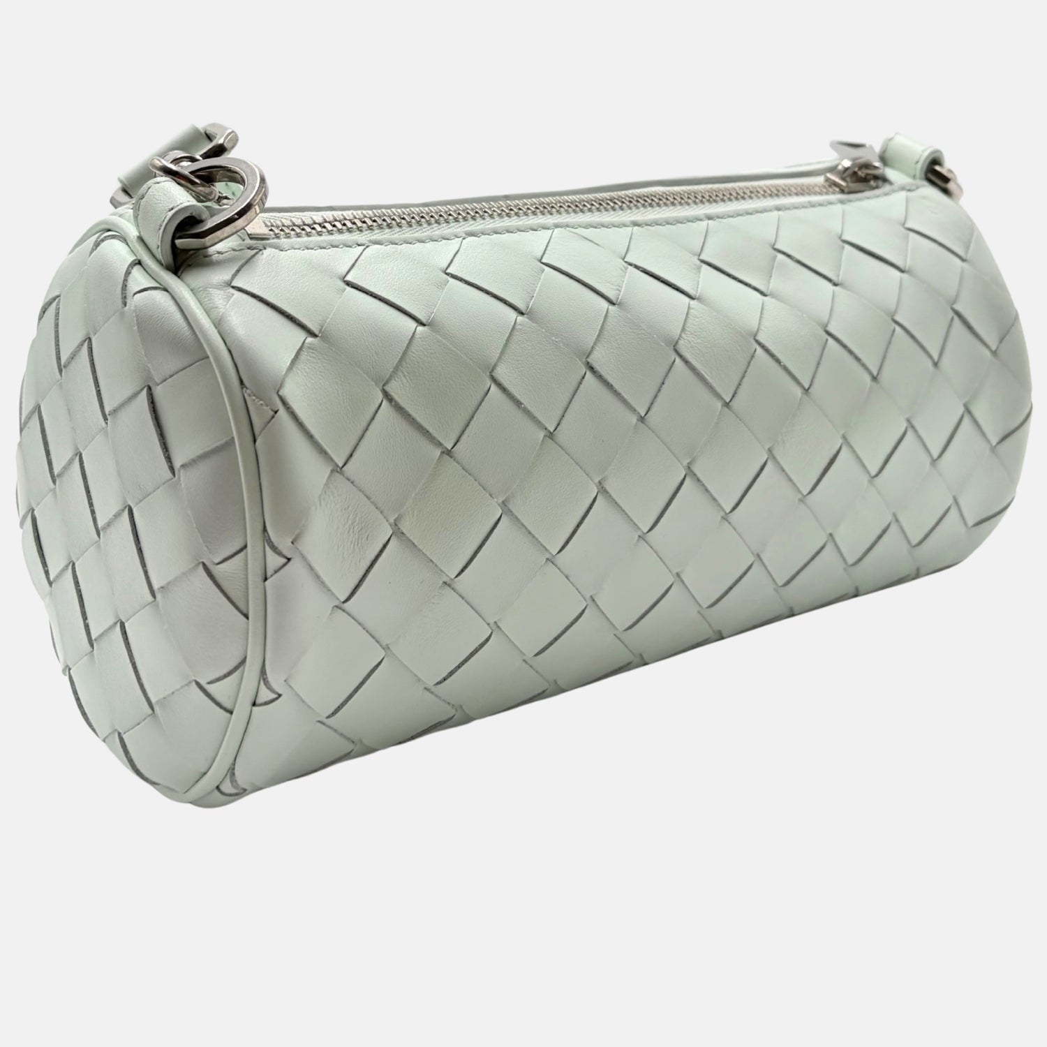 Barrel Bag Glacier Intrecciato