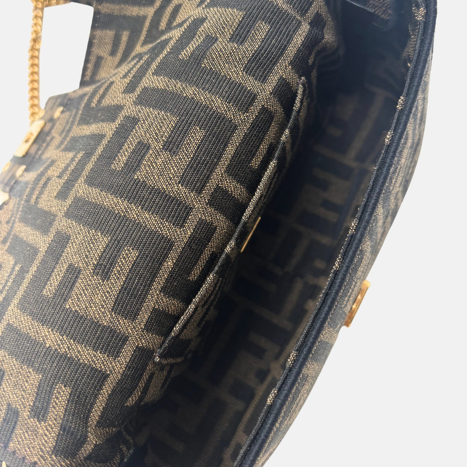 Zucca Baguette Bag Brown Canvas