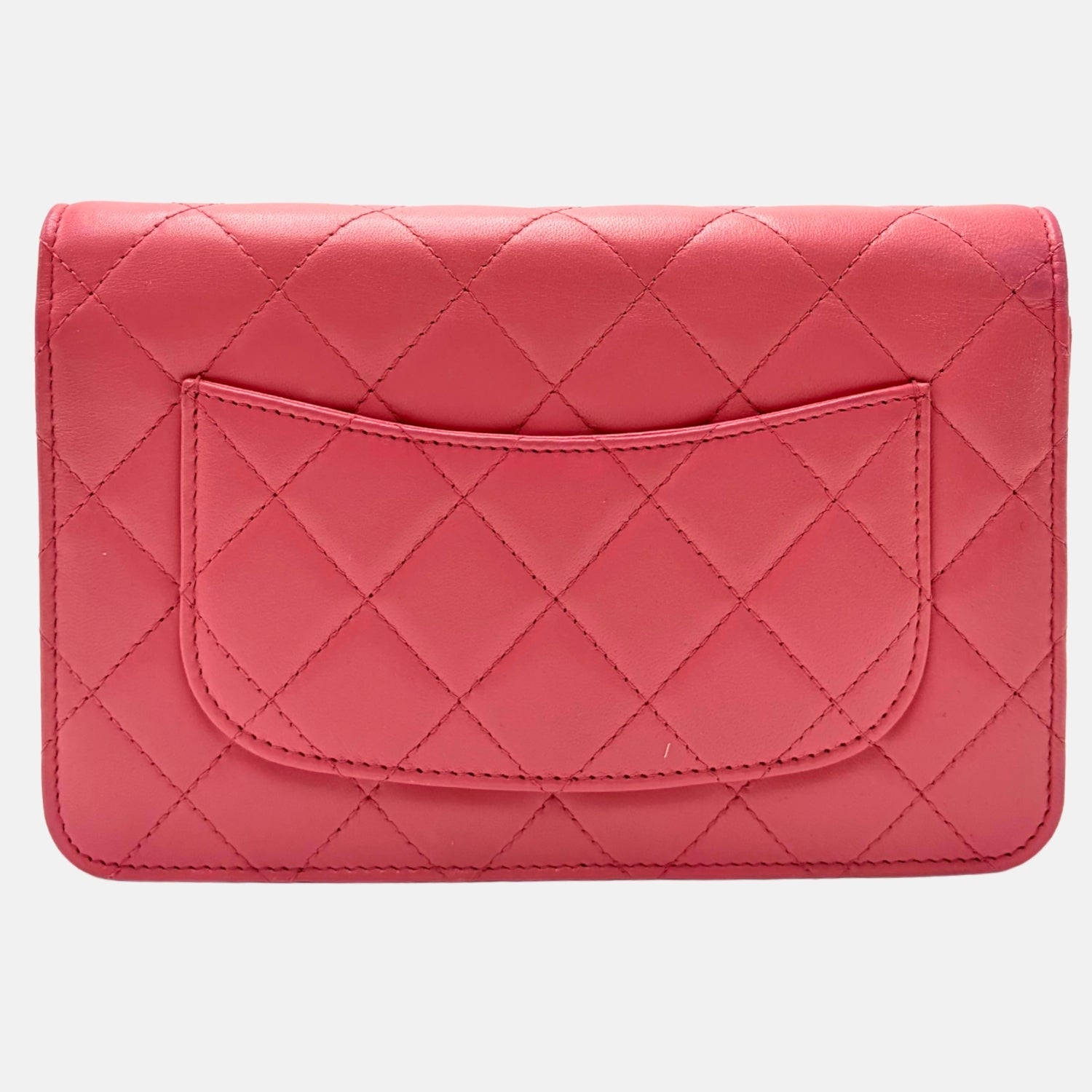 Wallet on Chain Pink Lambskin