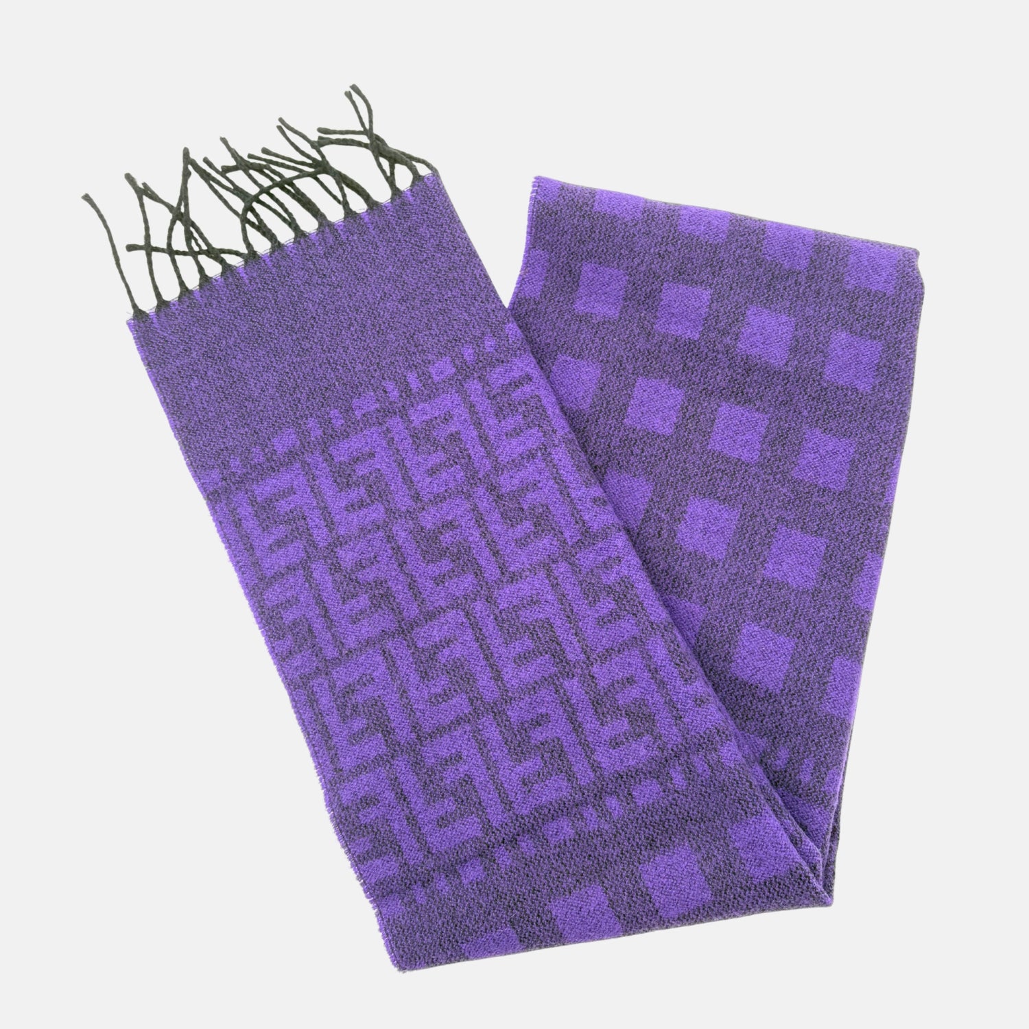 FF Logo Fringe Scarf Purple
