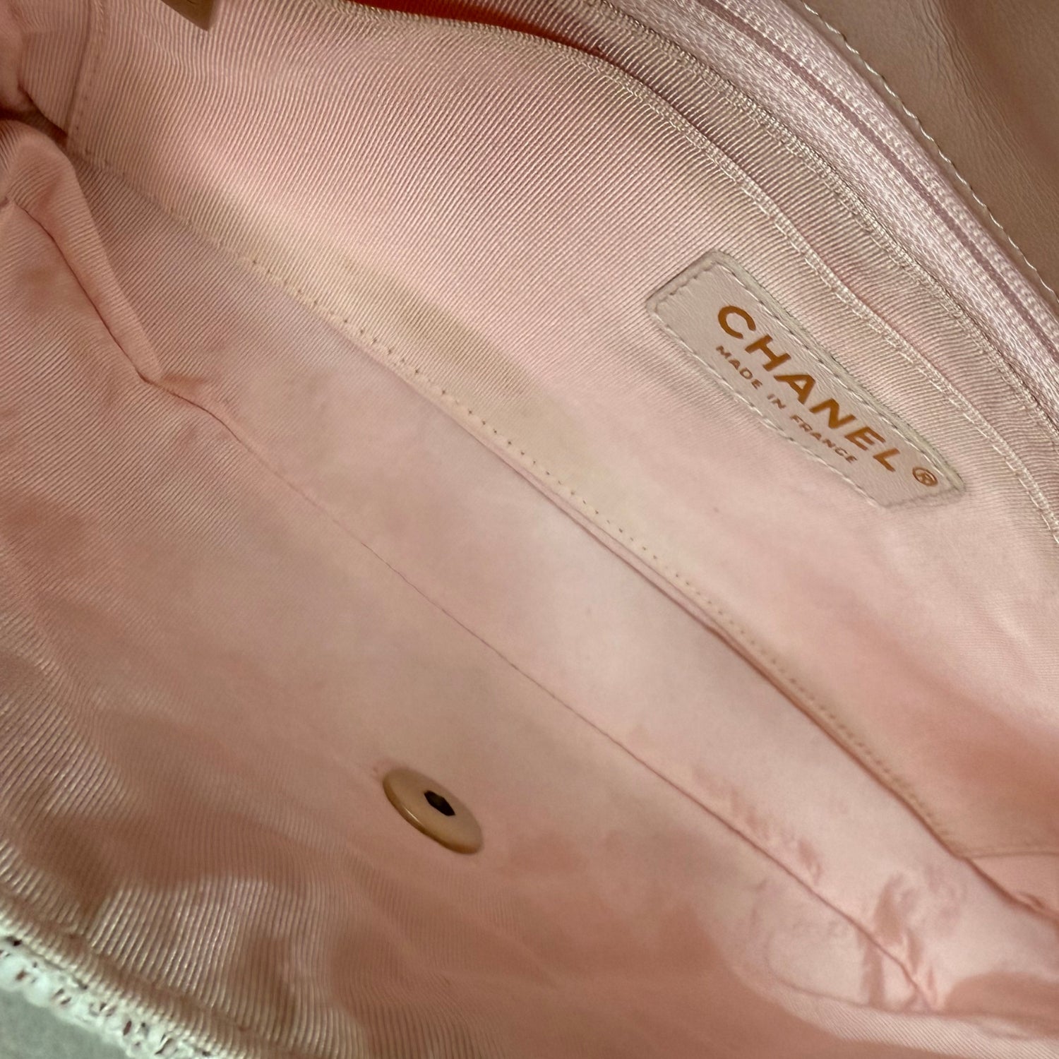 Classic Flap Bag Pink and White Tweed Small
