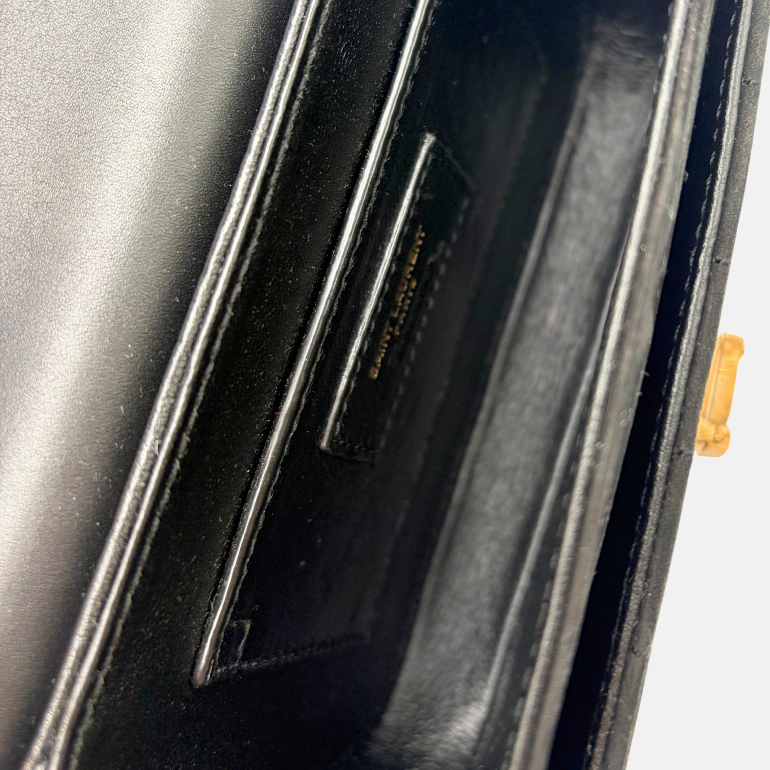 Solferino Bag Black Suede and Patent Leather Mini