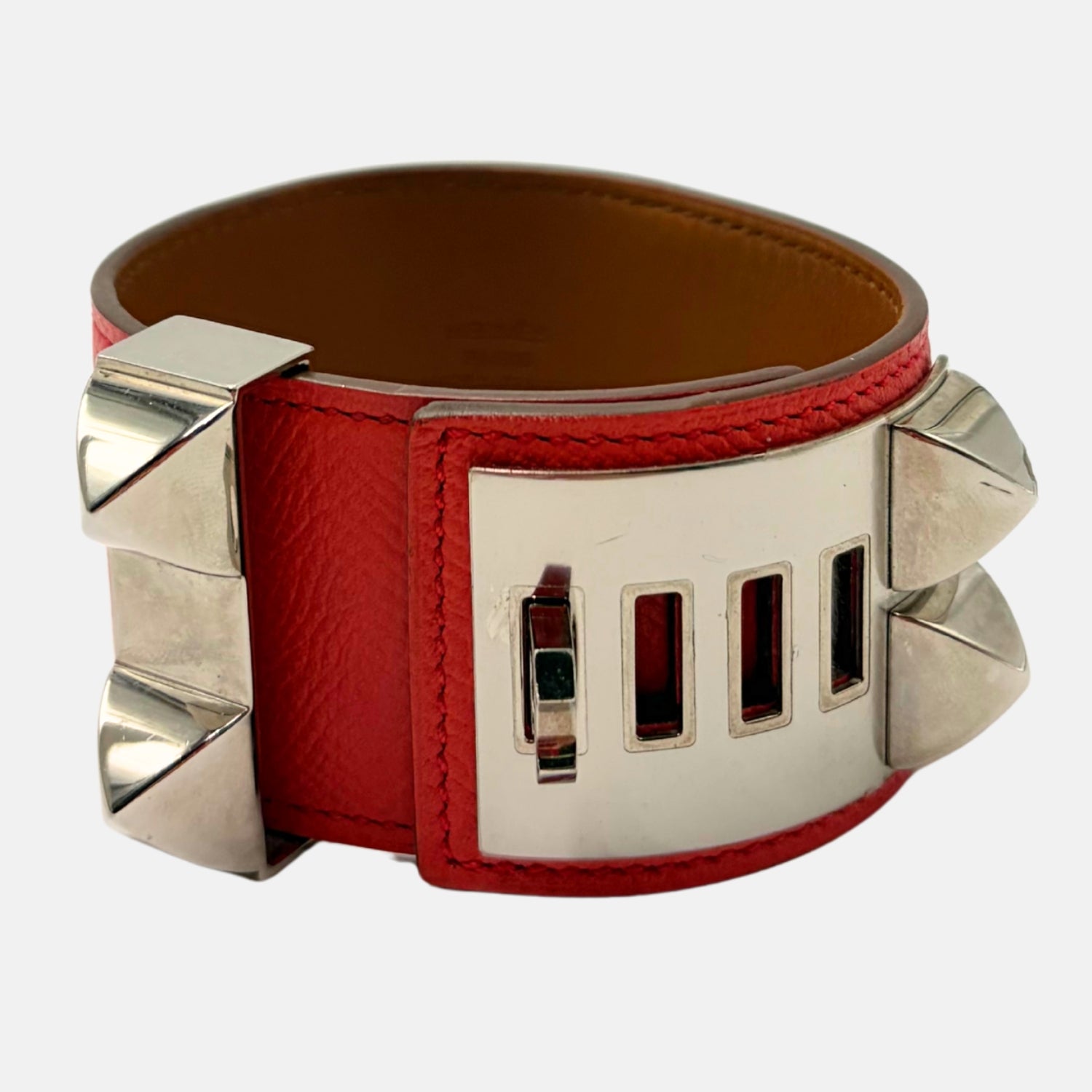 Collier de Chien Red Leather Bracelet
